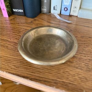 Vintage Small Bras Dish 3” Diameter Decorative Catch All